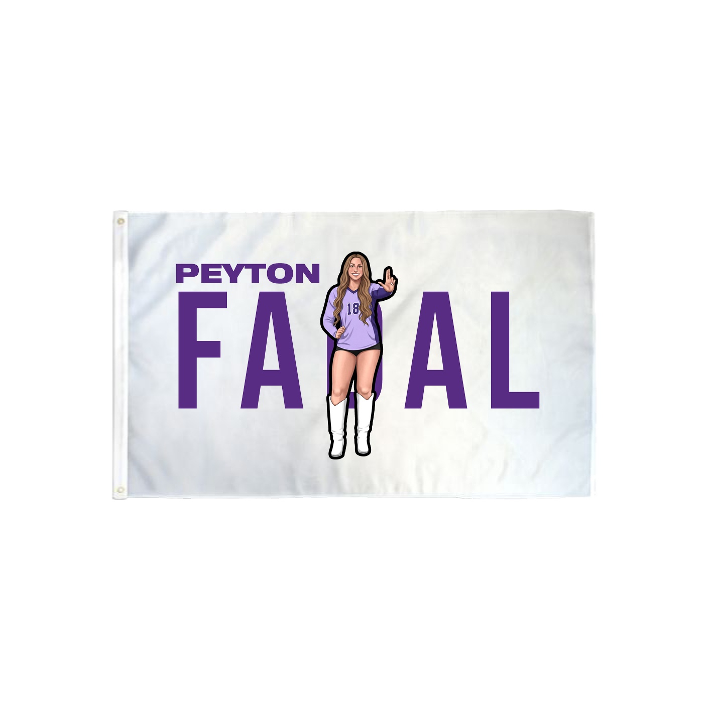 3x5 Flag — Player Name in Classic