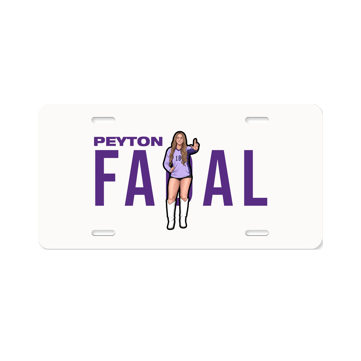 License Plate — Player Name in Classic