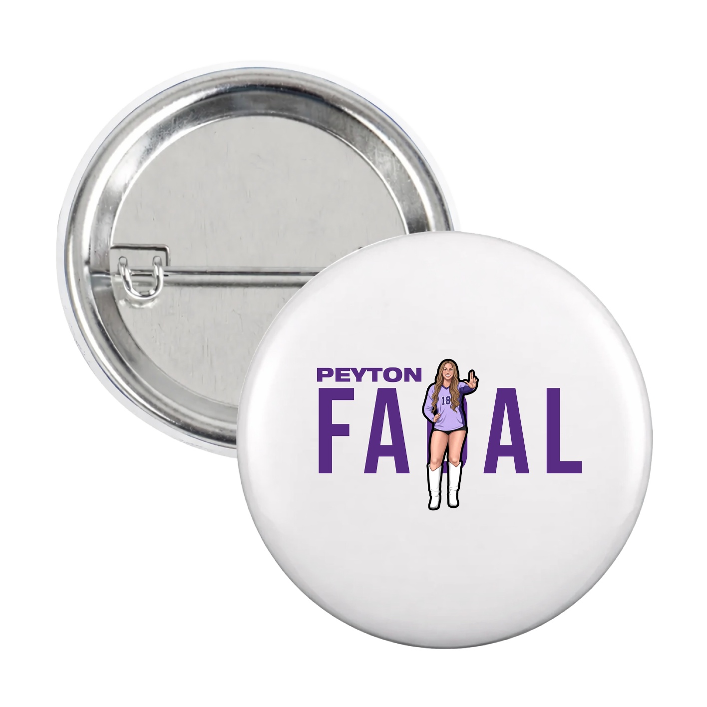 Game Day Button — Player Name in White