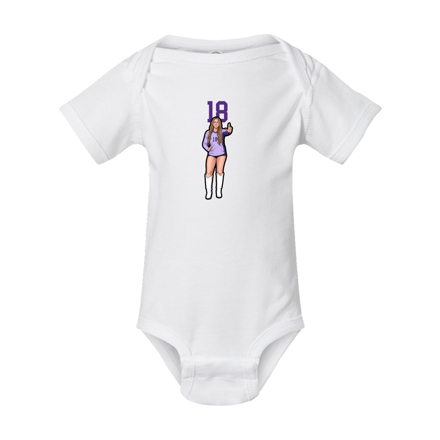 Baby Onesie — Number Top in White