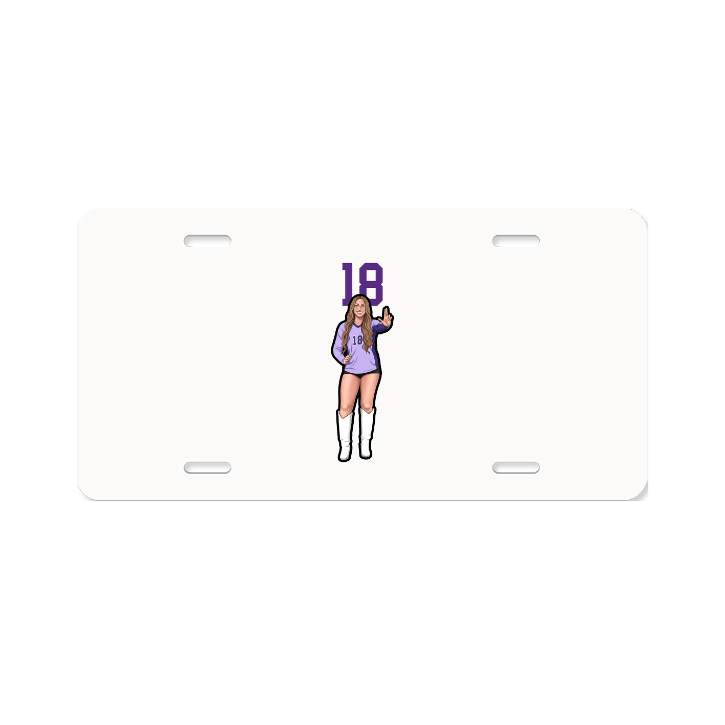 License Plate — Number Top in Classic