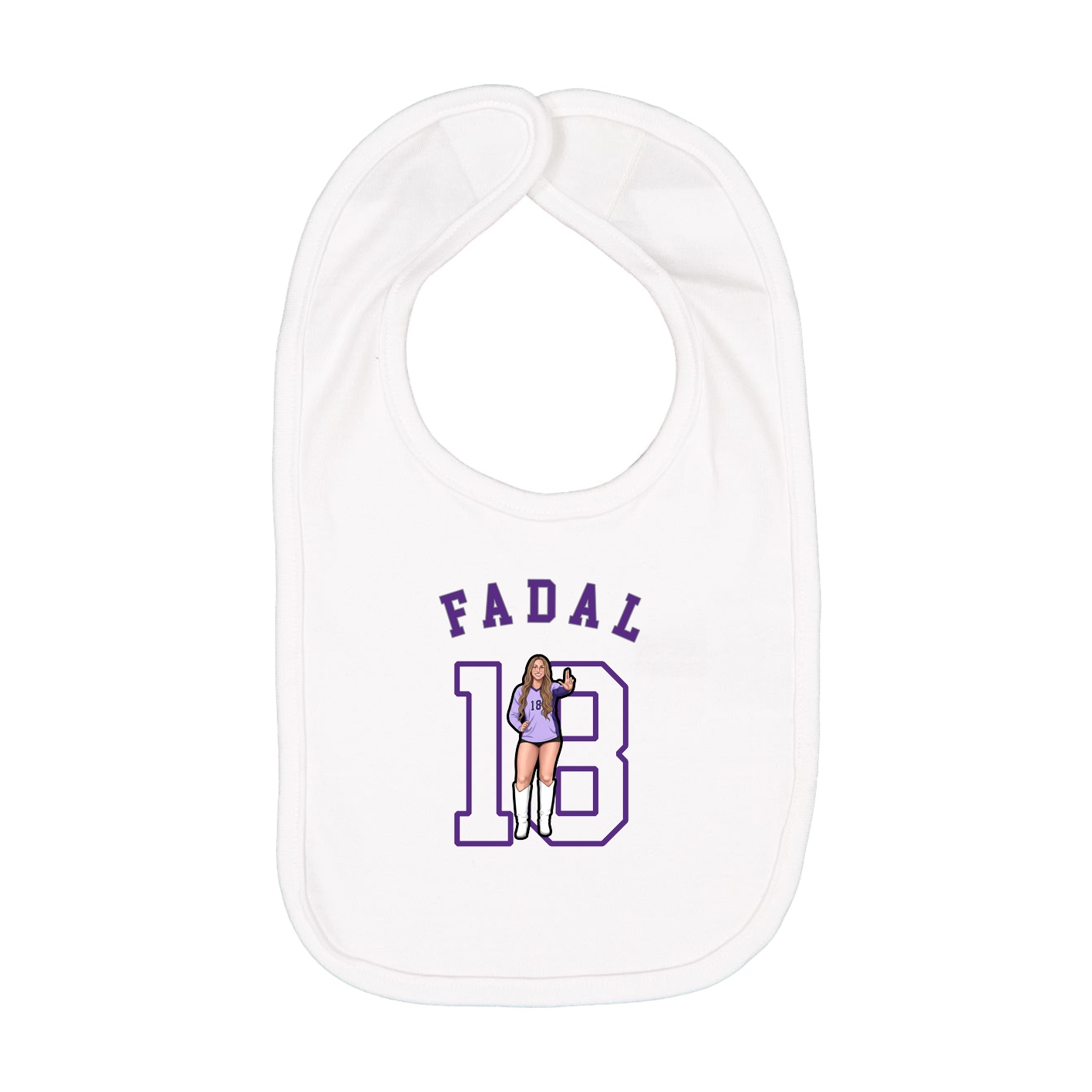 Infant Bib — Shirsey Arch in White