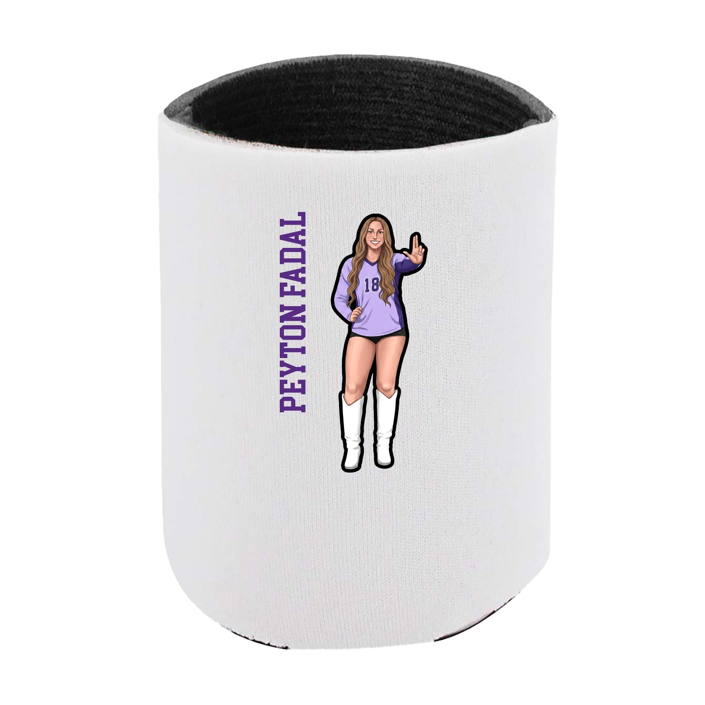 Can Holder — Name Vertical in White