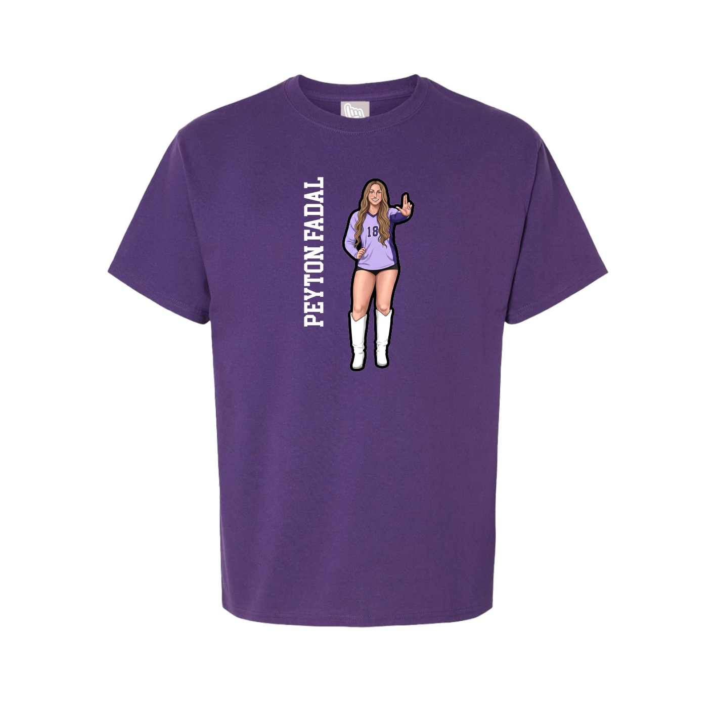 Tee — Name Vertical in Purple