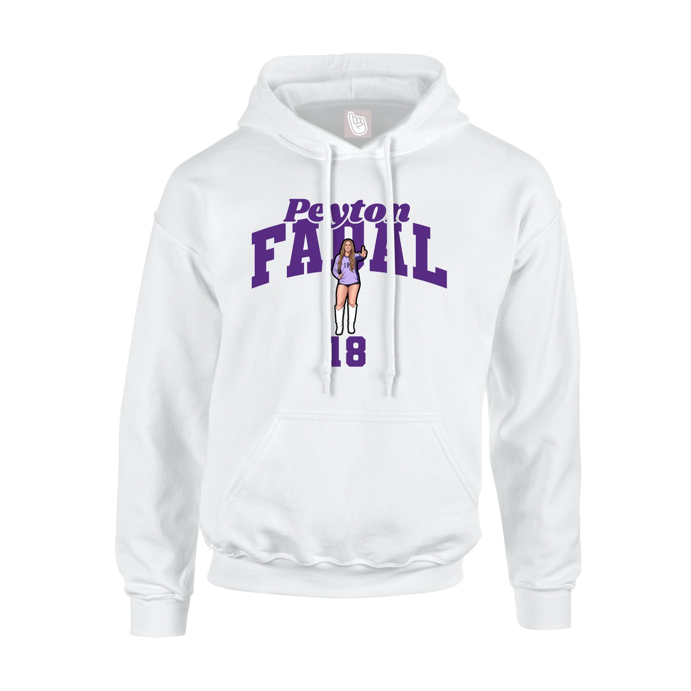 Hoodie — Signature Arch in White