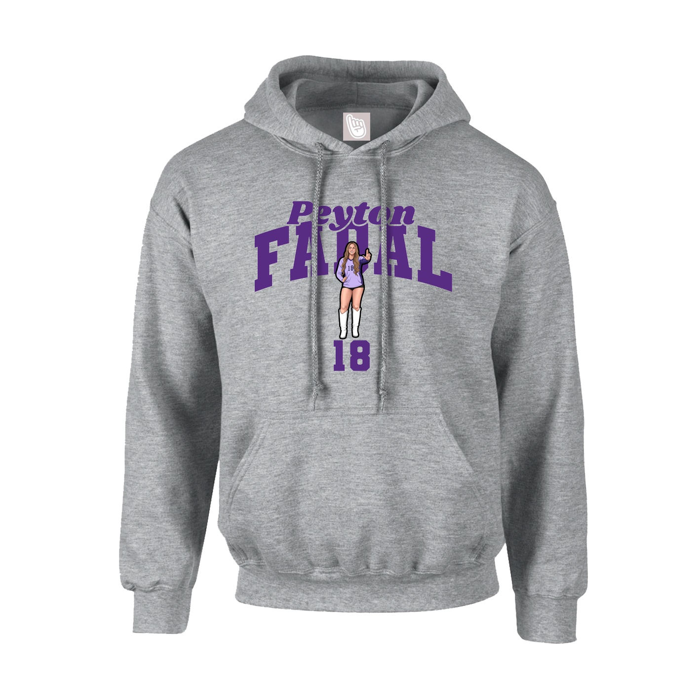 Youth Hoodie — Signature Arch in Grey