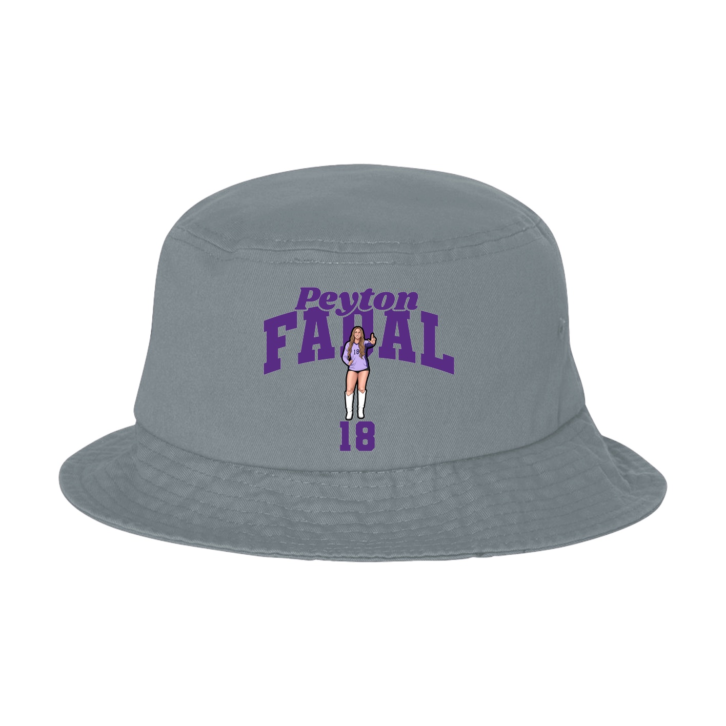 Bucket Cap — Signature Arch in Grey