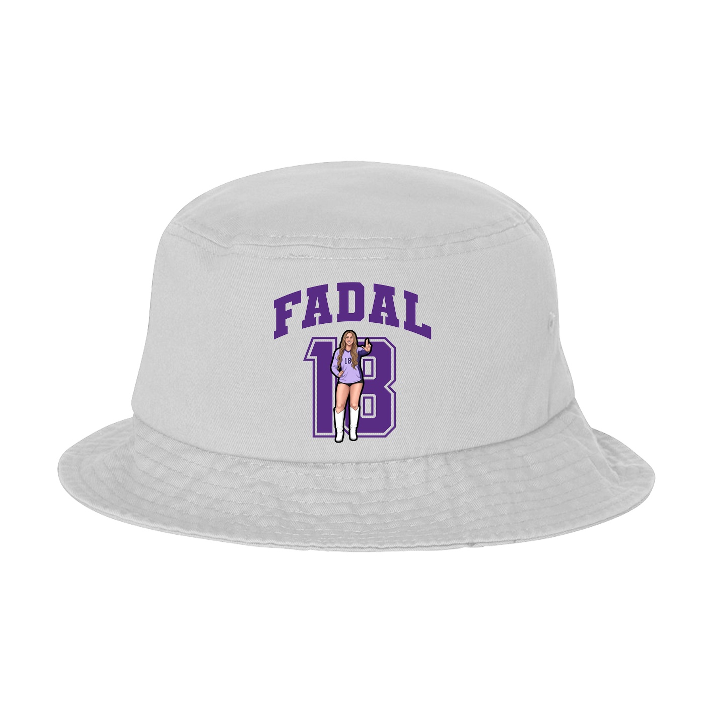 Bucket Cap — Number in White