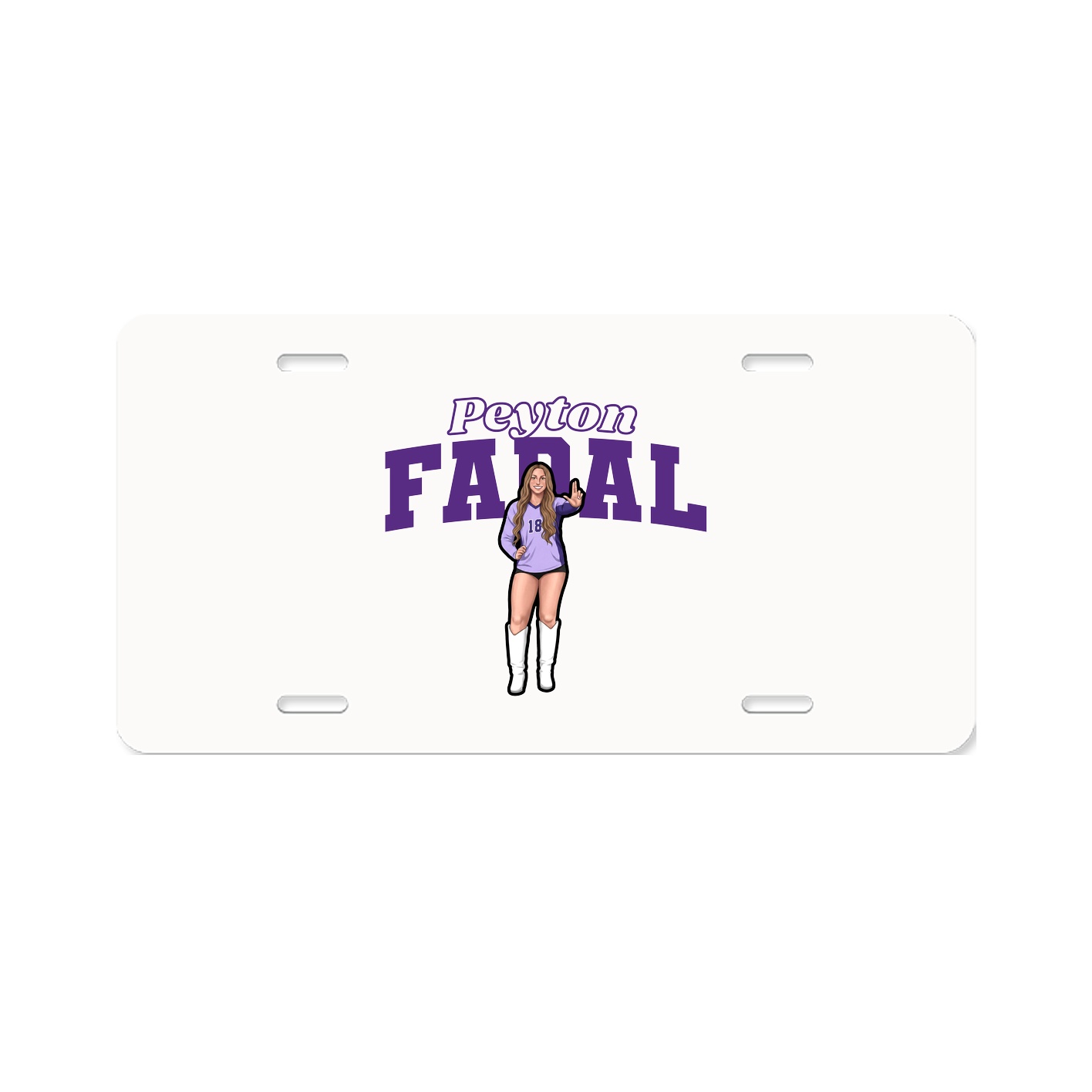 License Plate — Name Arch in Classic