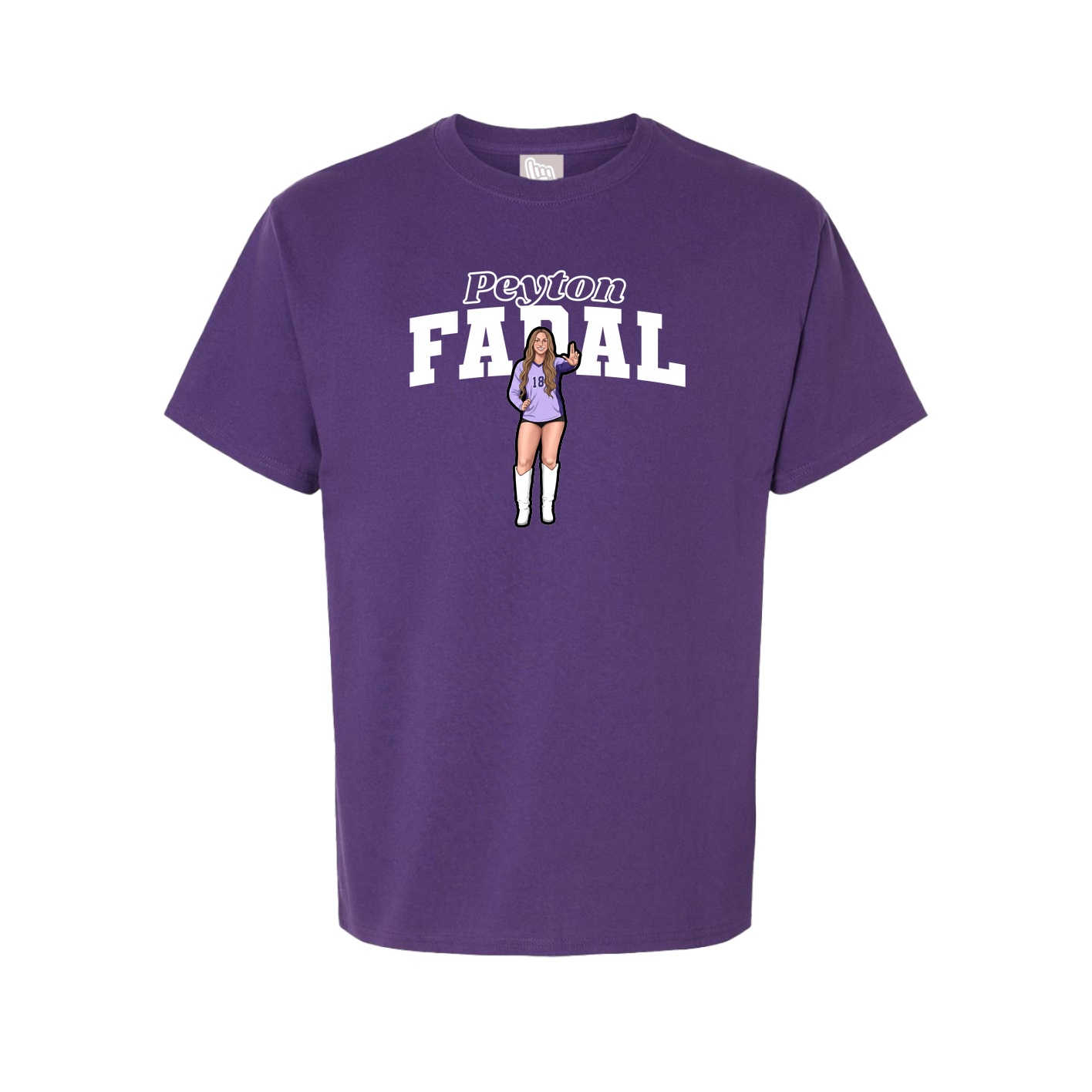 Youth Tee — Name Arch in Purple