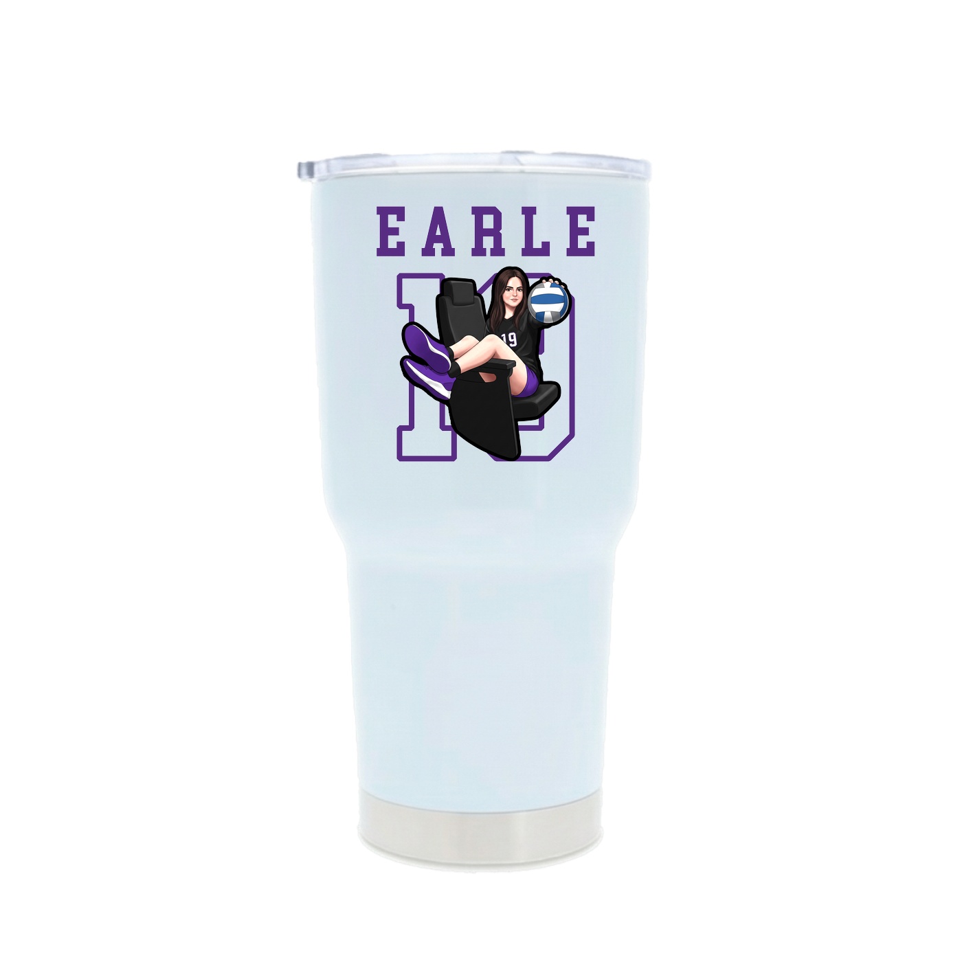 30oz Stainless Steel Tumbler — Shirsey in White