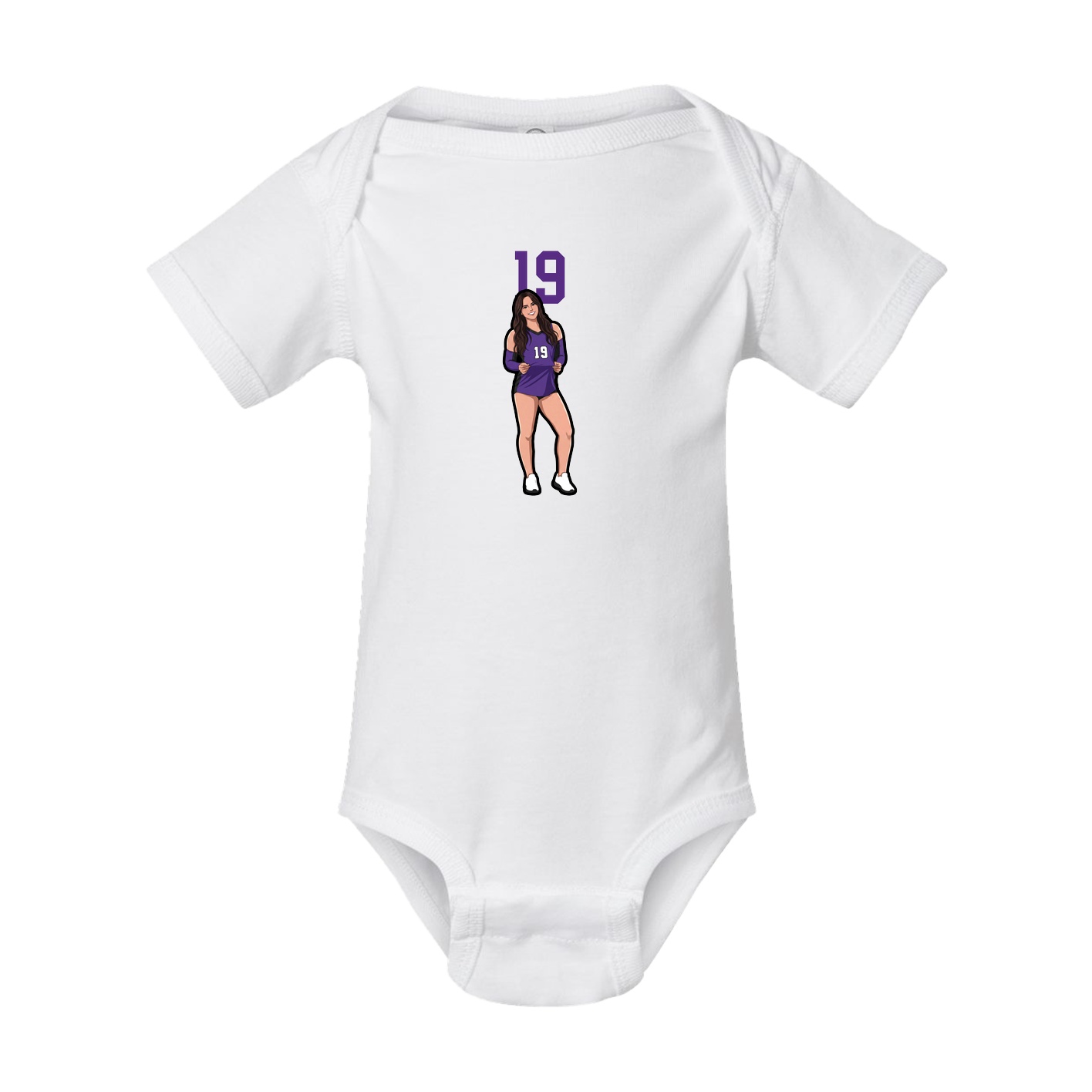 Baby Onesie — Number Top in White