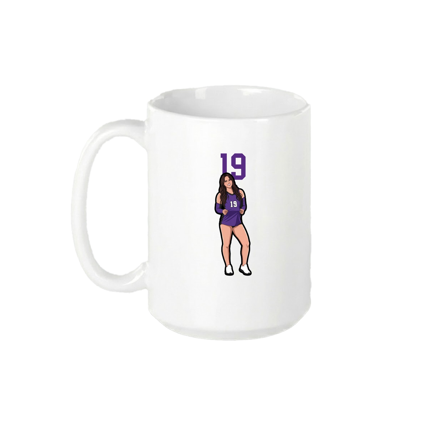 15oz Coffee Mug — Number Top in White