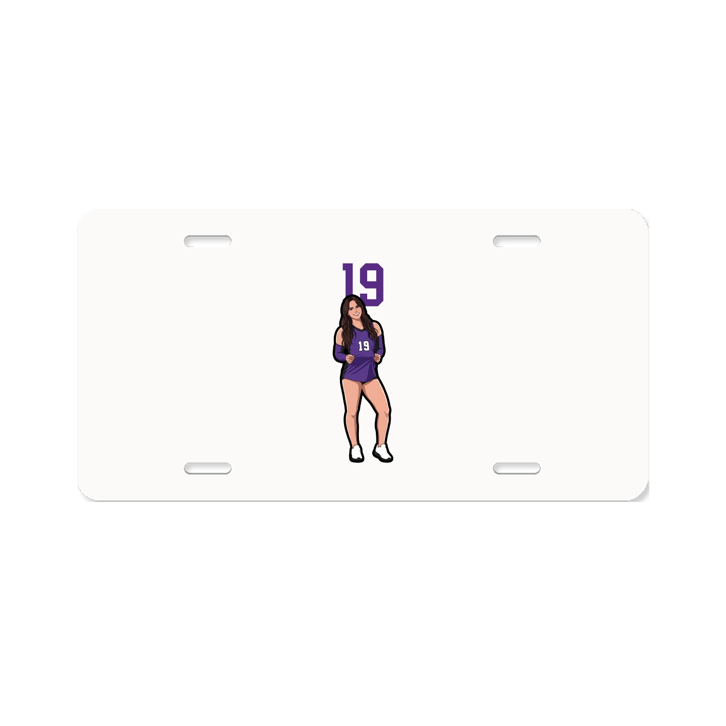 License Plate — Number Top in Classic