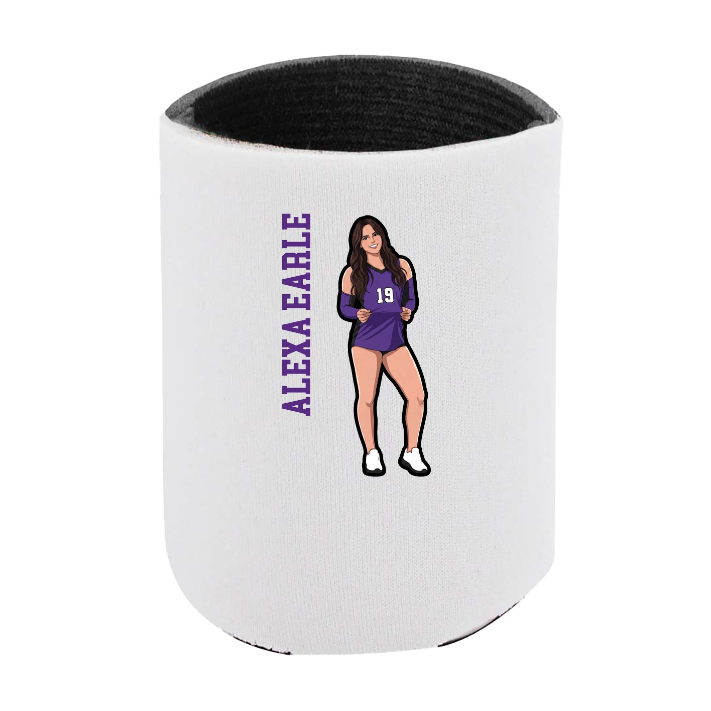 Can Holder — Name Vertical in White