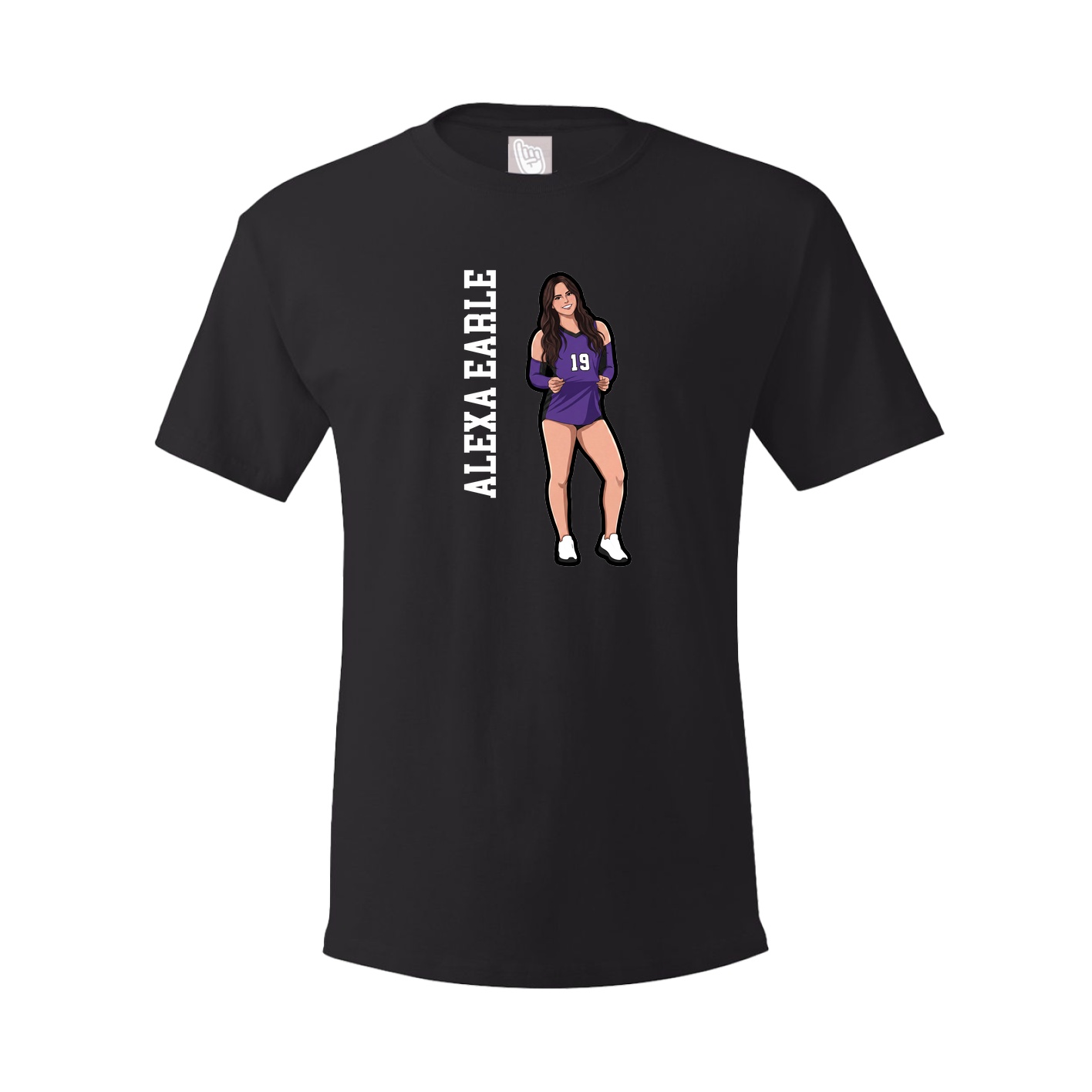 Tee — Name Vertical in Black