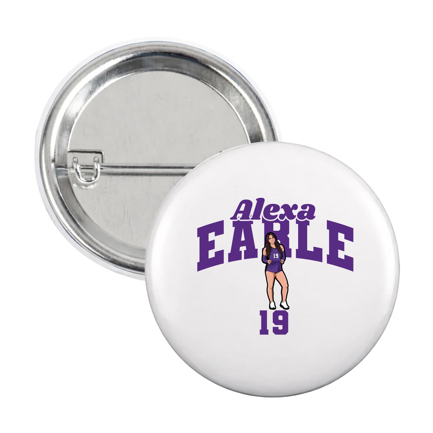 Game Day Button — Signature Arch in White