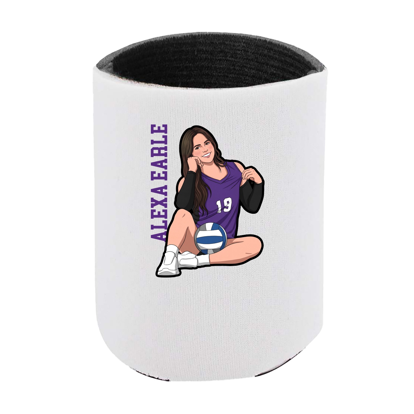 Can Holder — Name Vertical in White