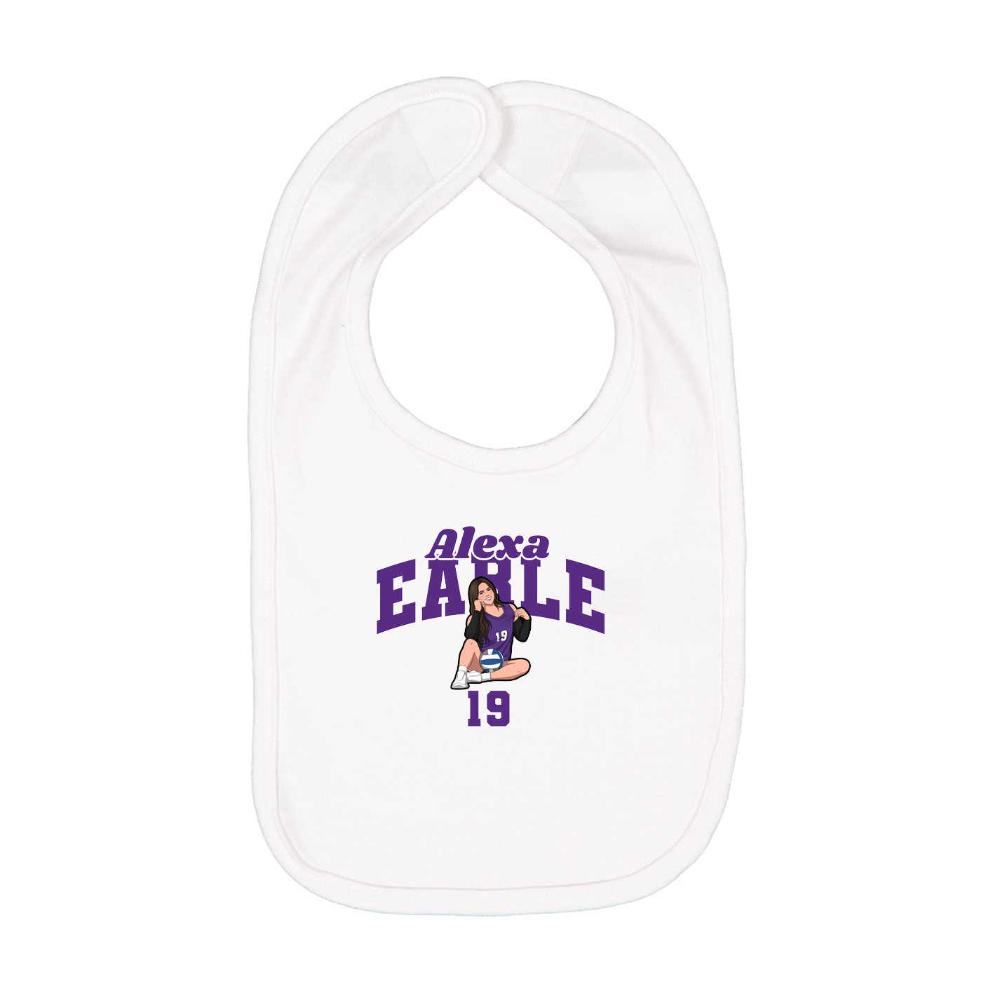 Infant Bib — Signature Arch in White