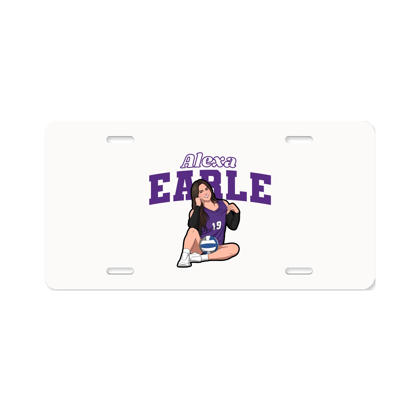 License Plate — Name Arch in Classic