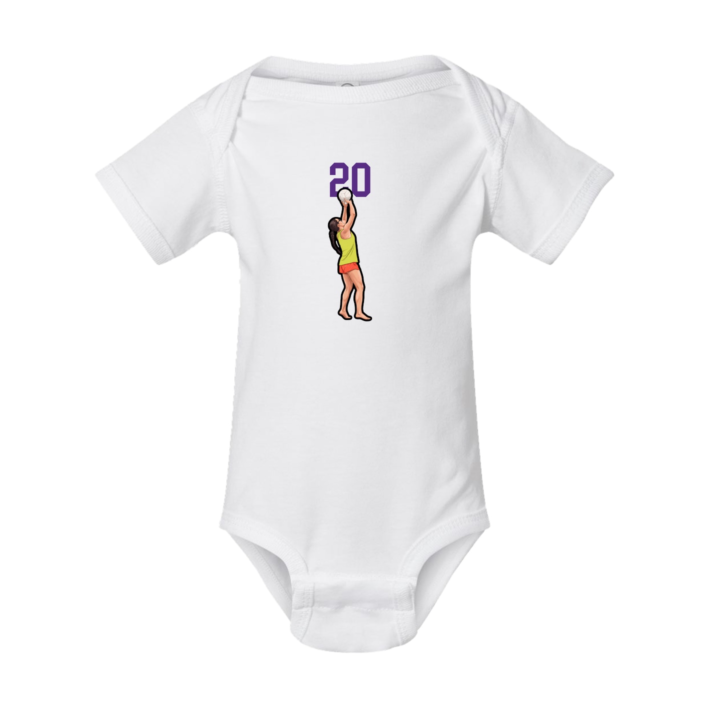 Baby Onesie — Number Top in White