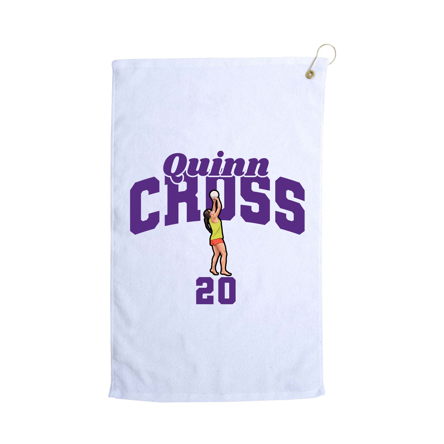 Golf Towel — Signature Arch in White