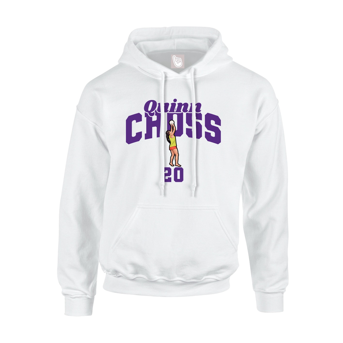 Hoodie — Signature Arch in White