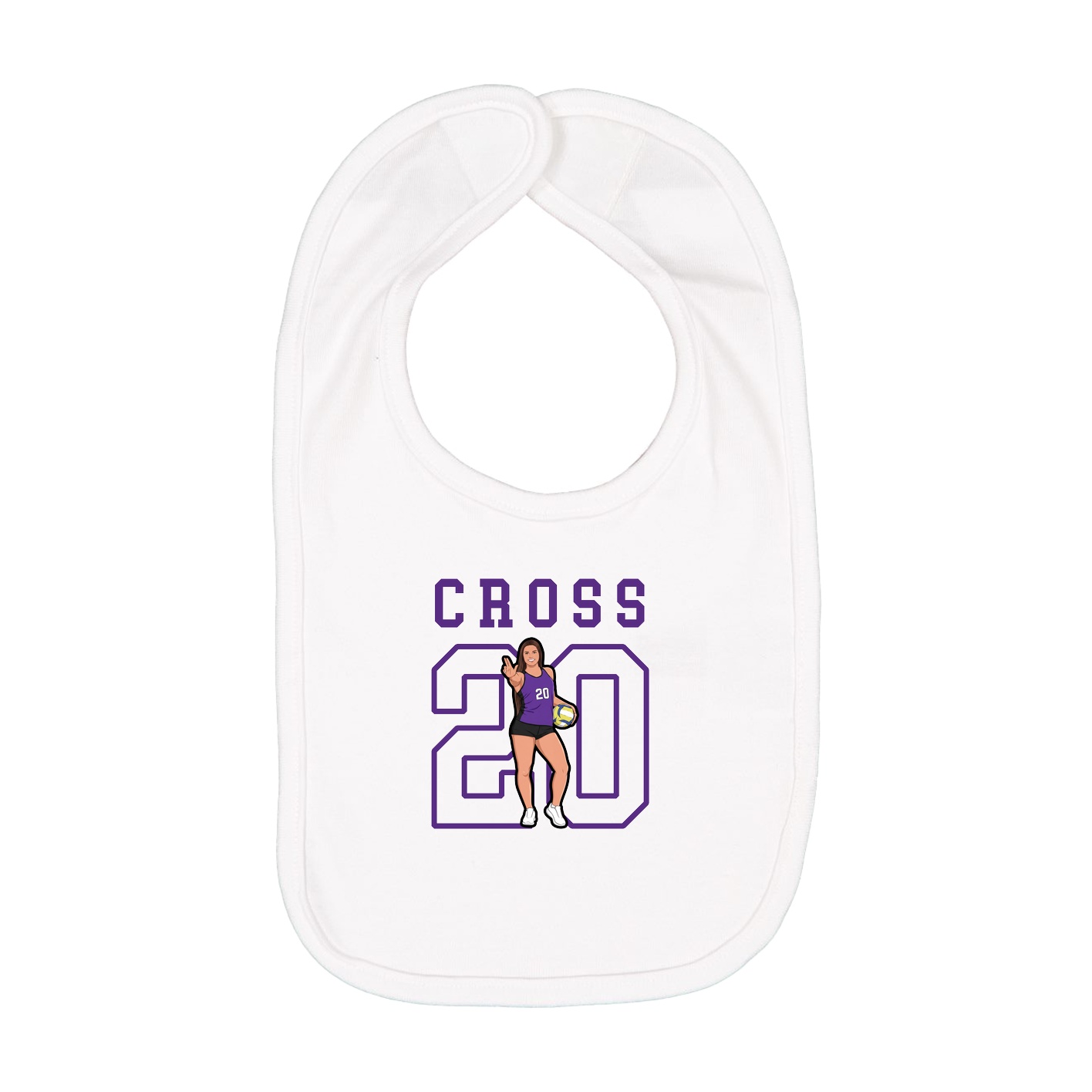 Infant Bib — Shirsey in White