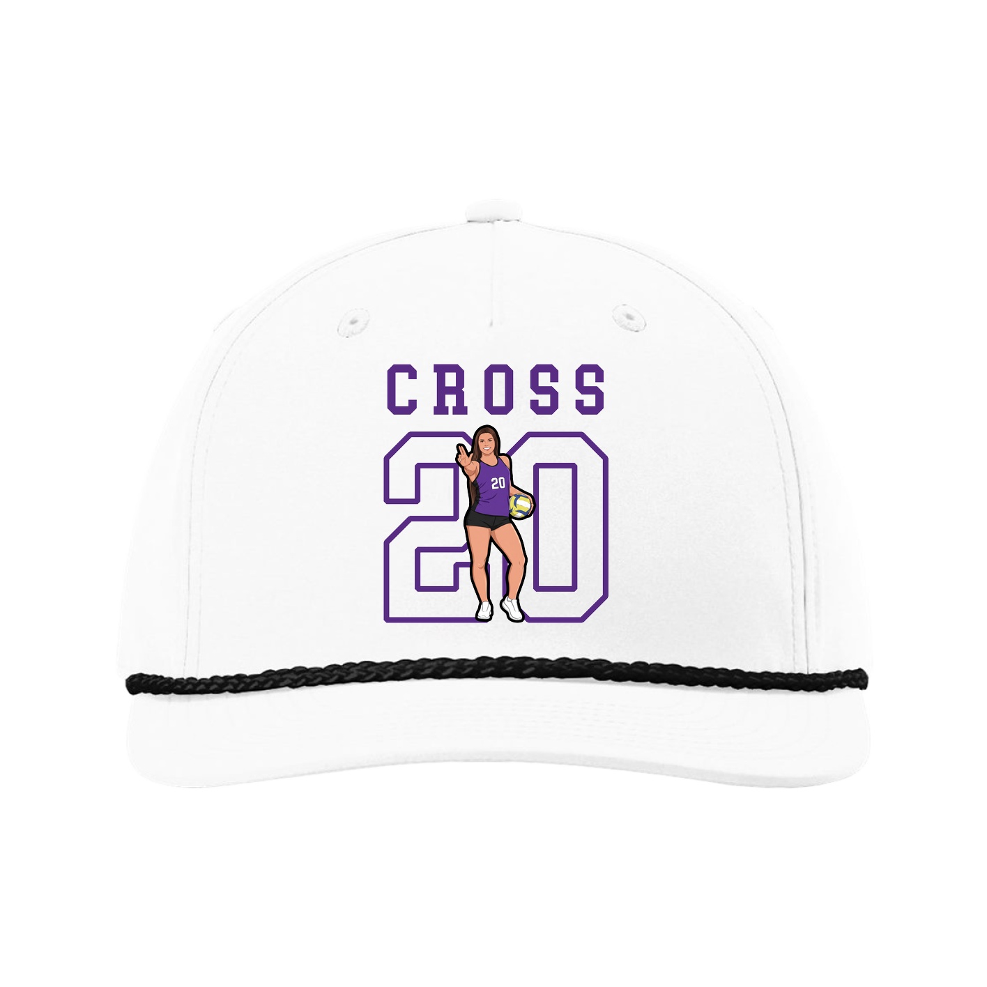 Five-Panel Classic Rope Cap — Shirsey in White