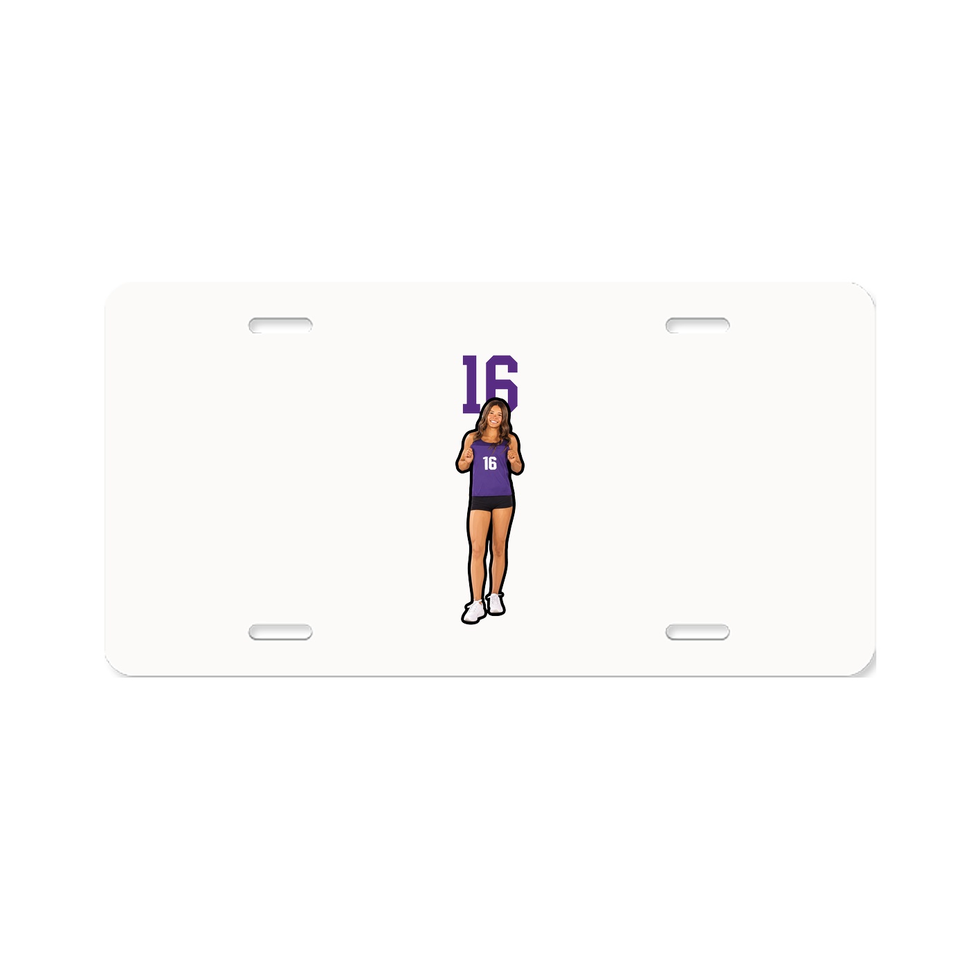 License Plate — Number Top in Classic