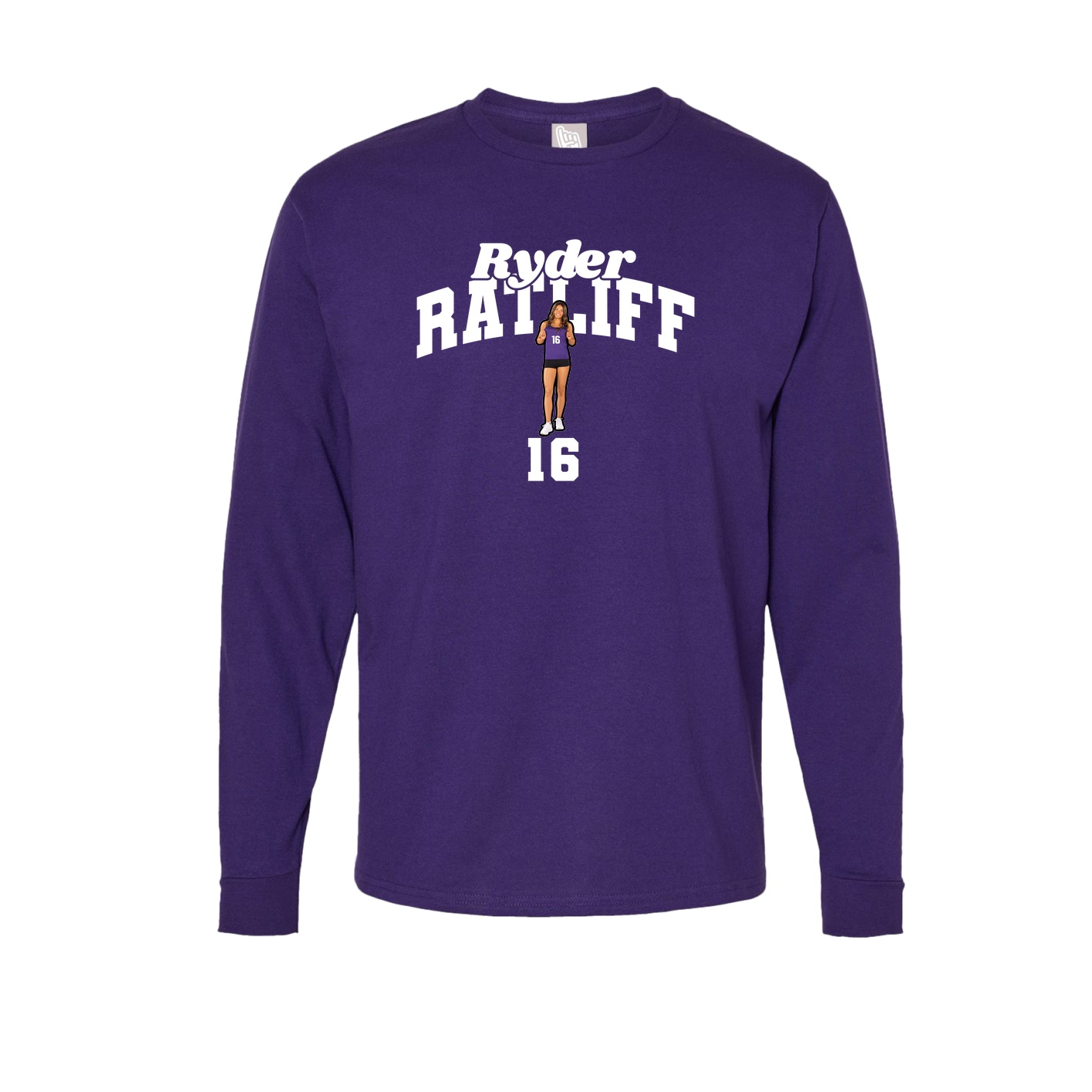 Long Sleeve Tee — Signature Arch in Purple