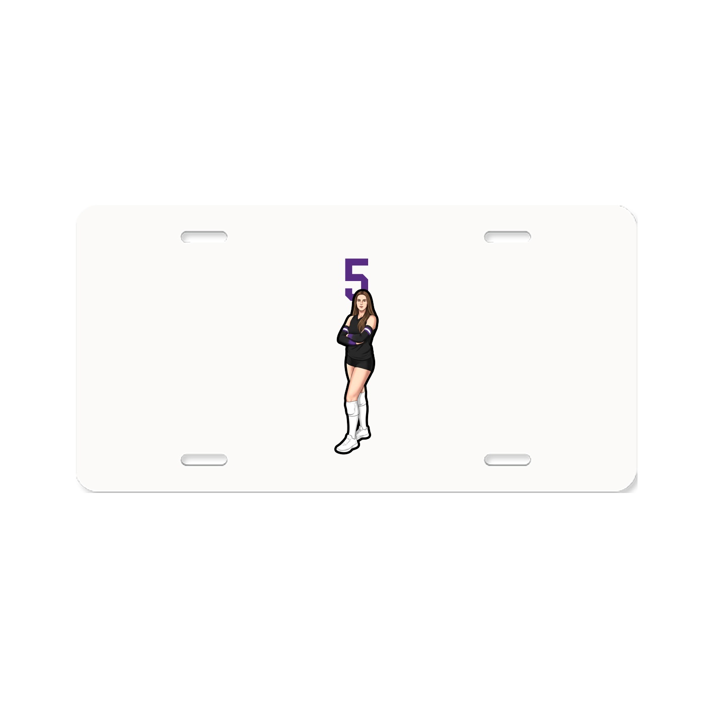 License Plate — Number Top in Classic