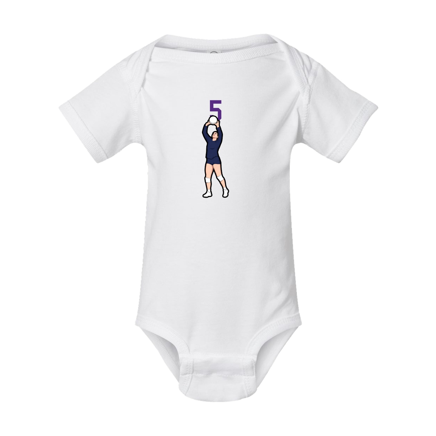 Baby Onesie — Number Top in White