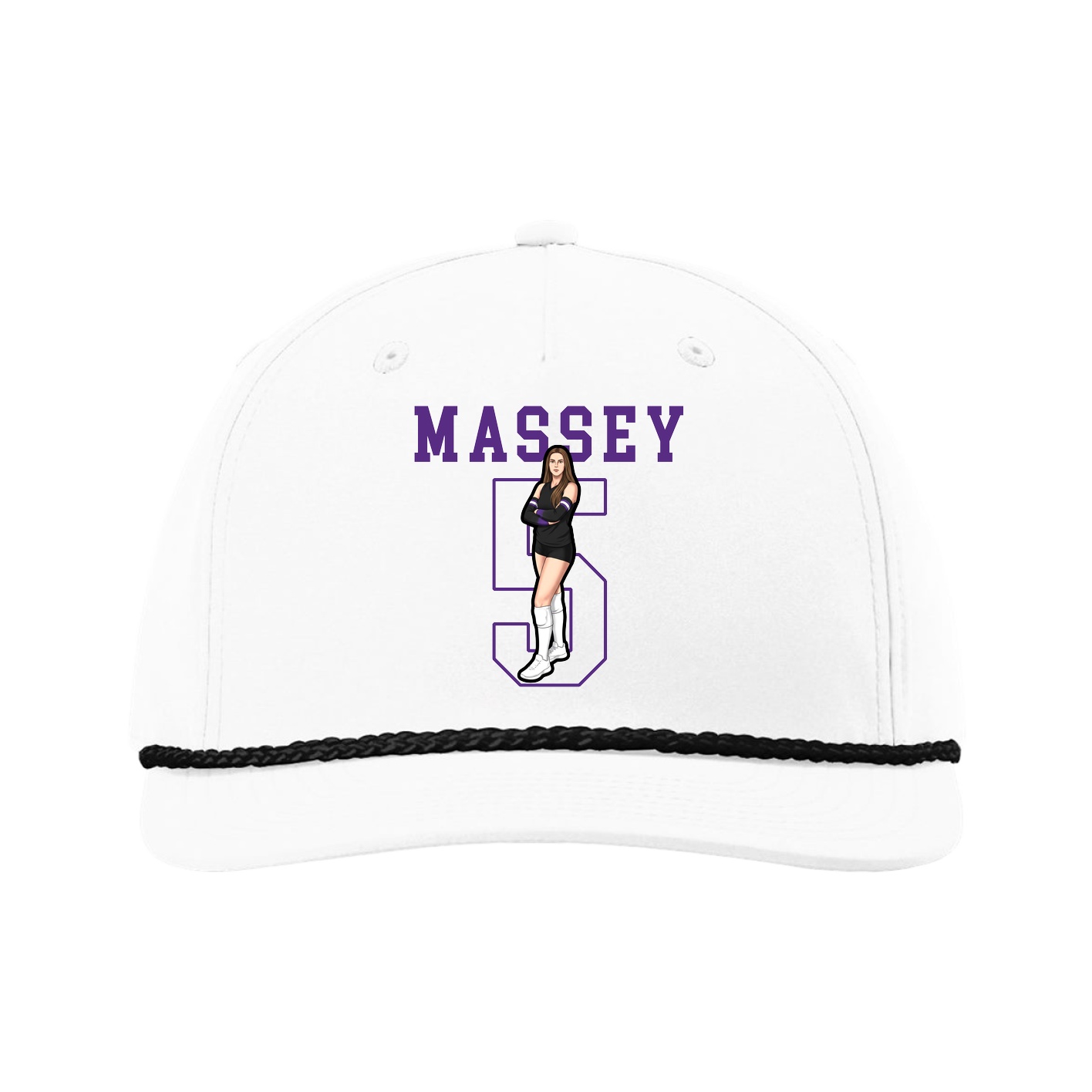 Five-Panel Classic Rope Cap — Shirsey in White