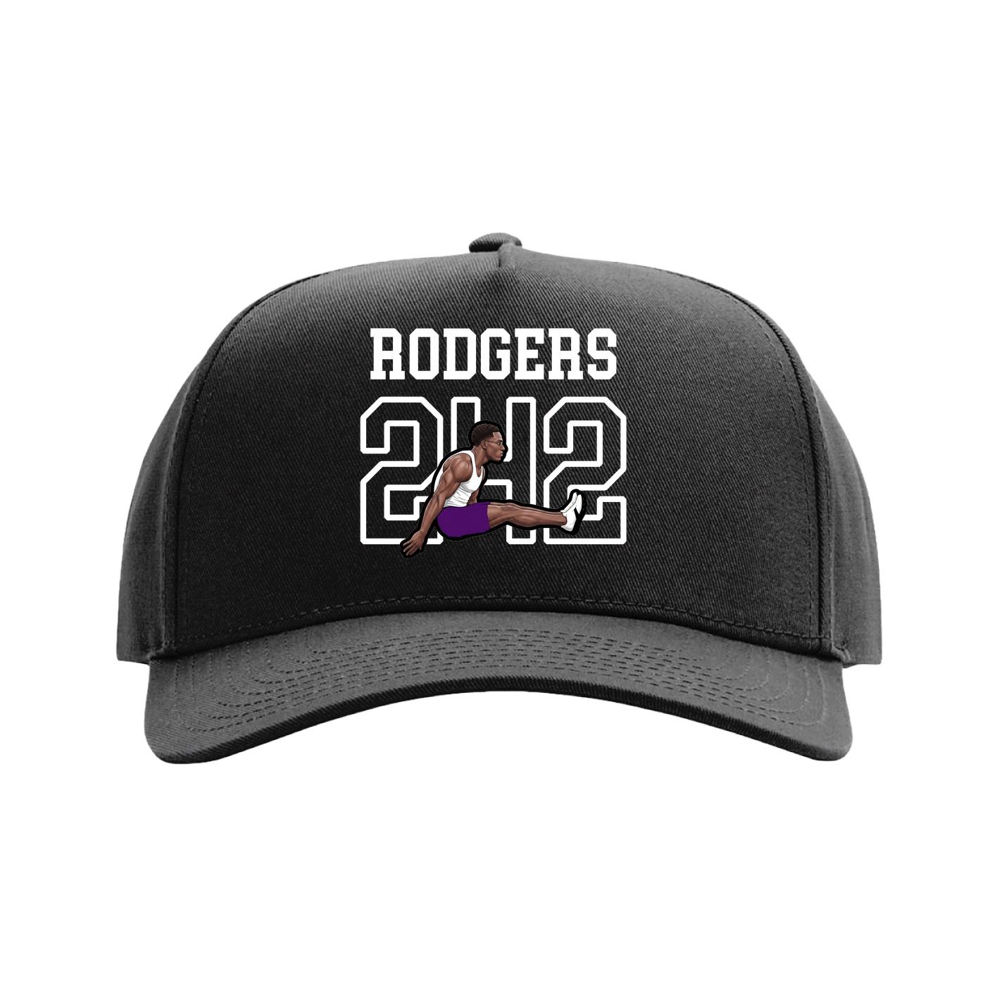 Full Fabric Five-Panel Champ Cap — Shirsey in Black