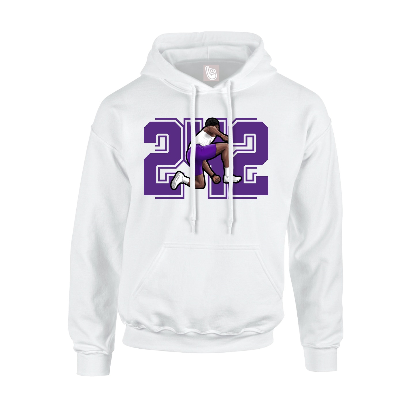 Hoodie — Number in White