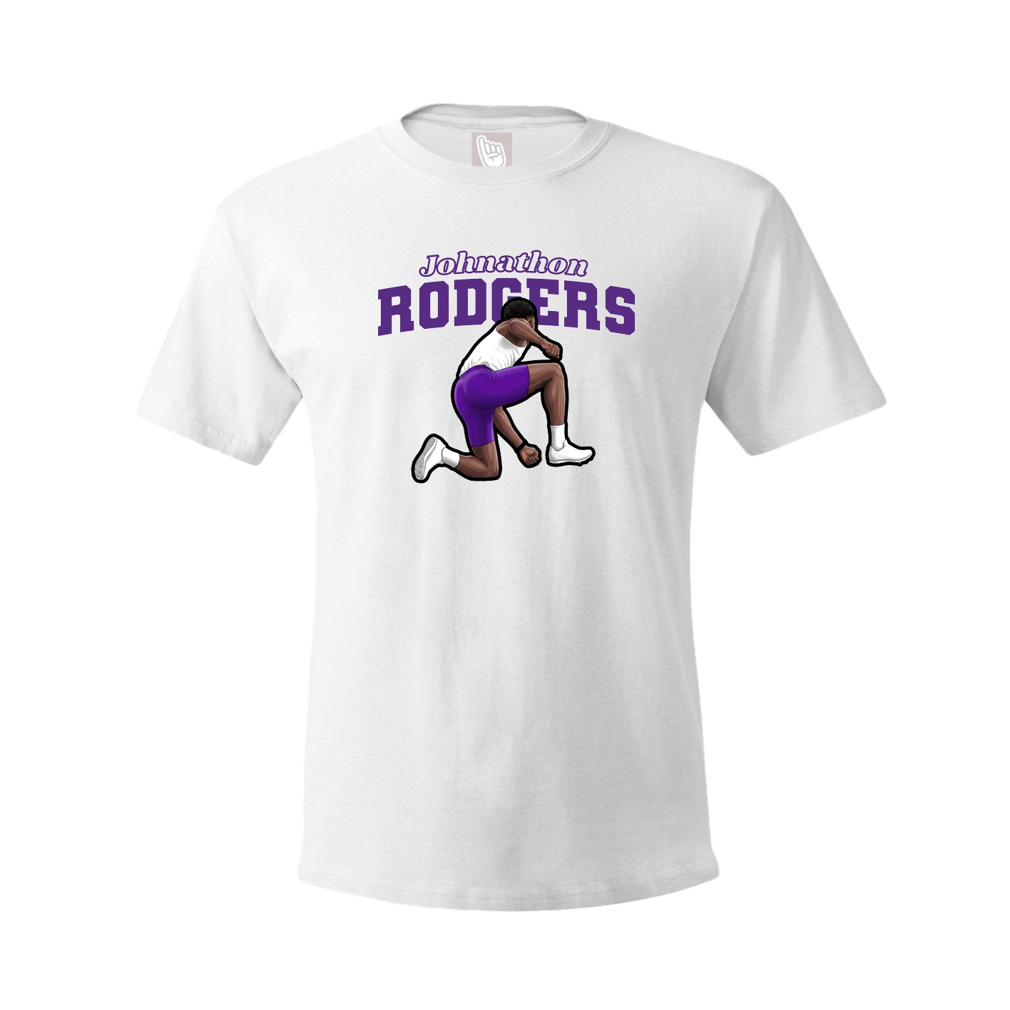 Youth Tee — Name Arch in White