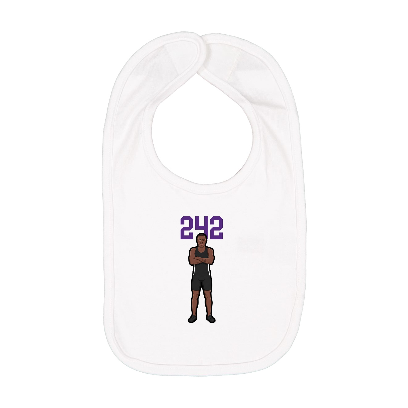 Infant Bib — Number Top in White