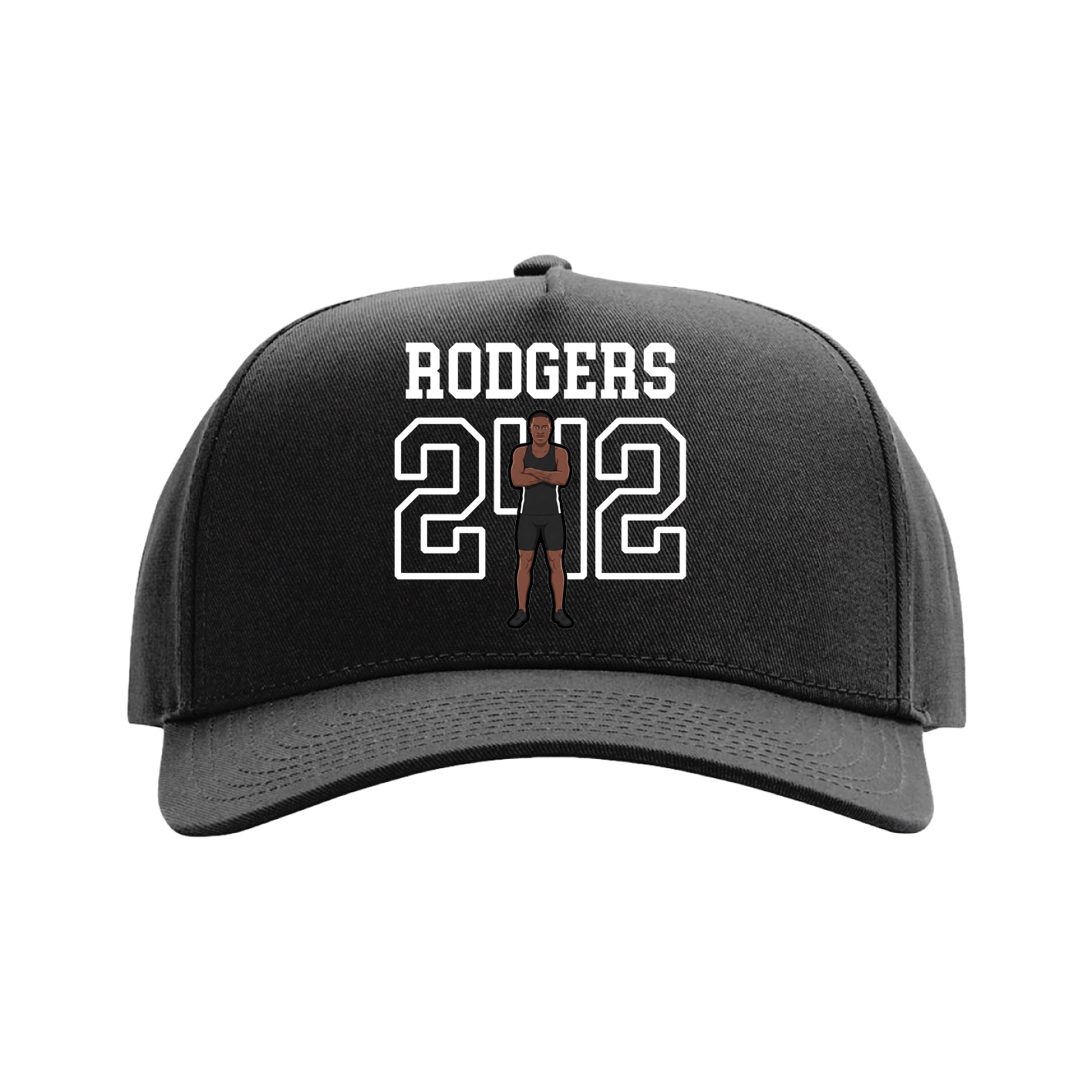 Full Fabric Five-Panel Champ Cap — Shirsey in Black