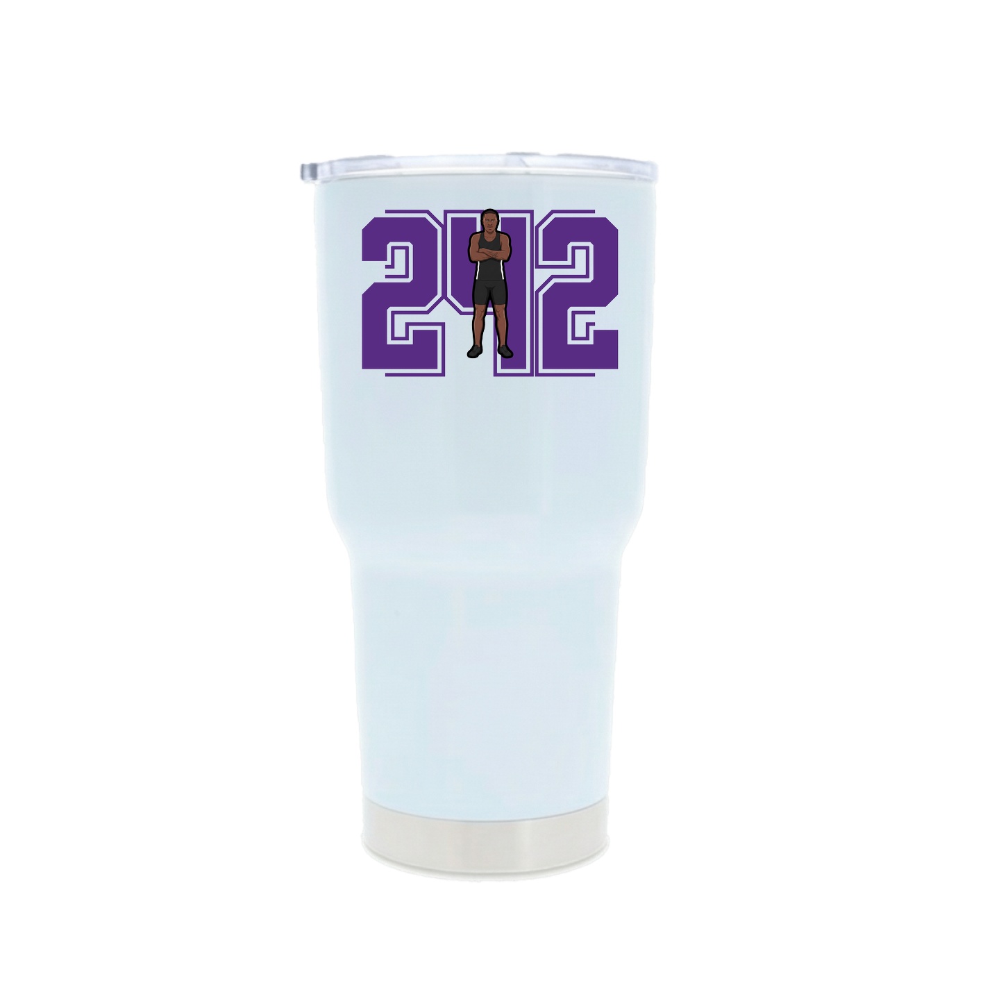 30oz Stainless Steel Tumbler — Number in White
