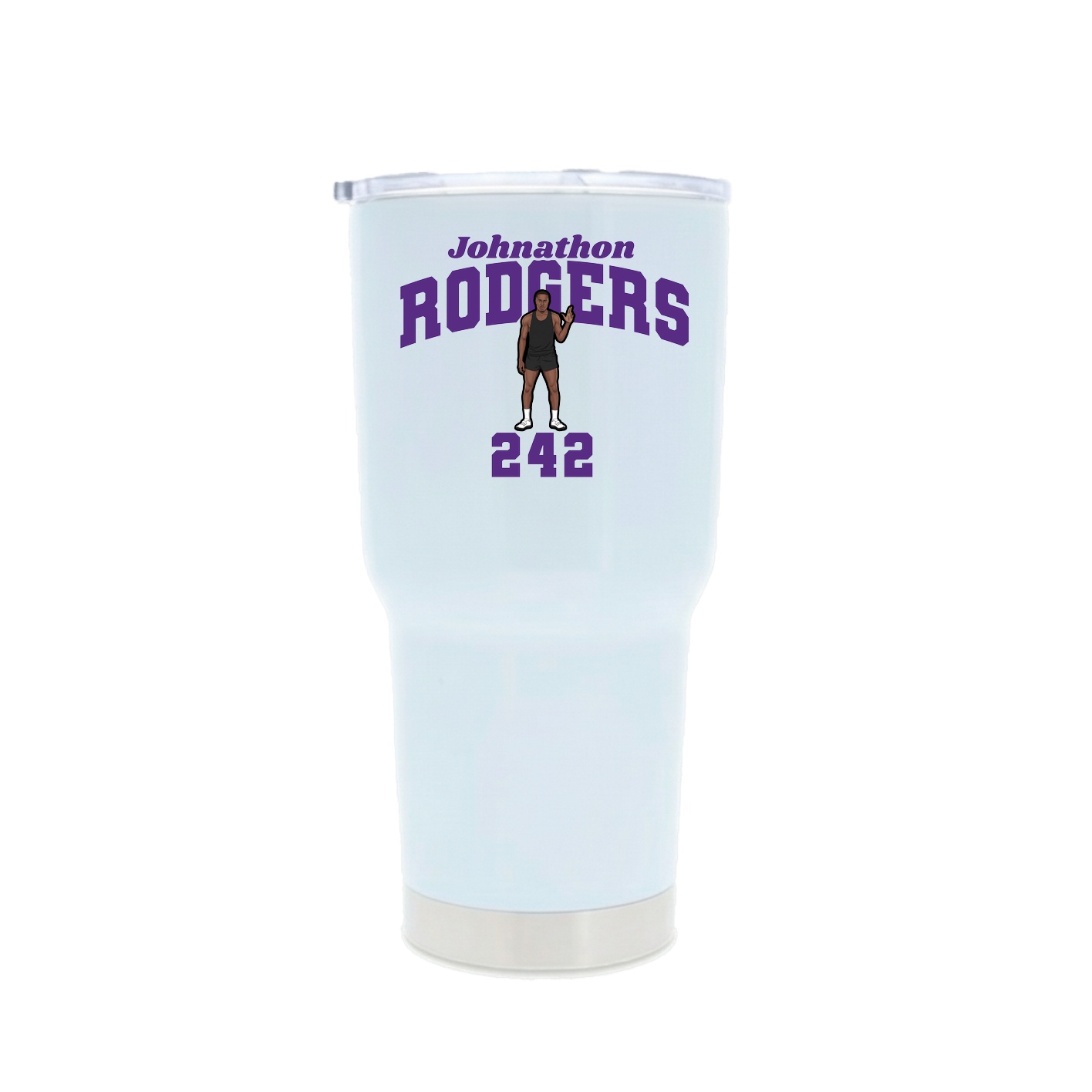 30oz Stainless Steel Tumbler — Signature Arch in White