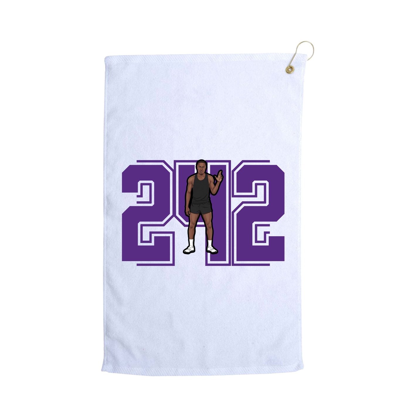 Golf Towel — Number in White