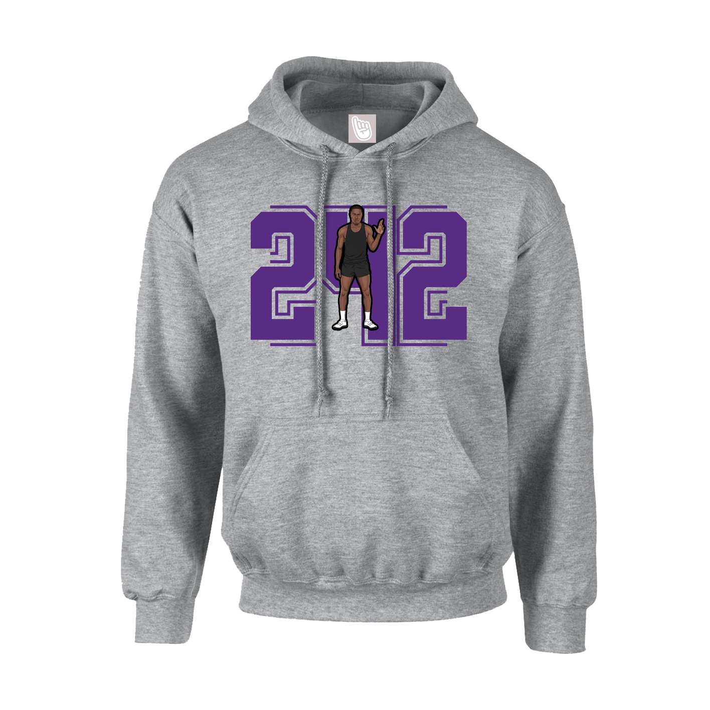 Hoodie — Number in Grey
