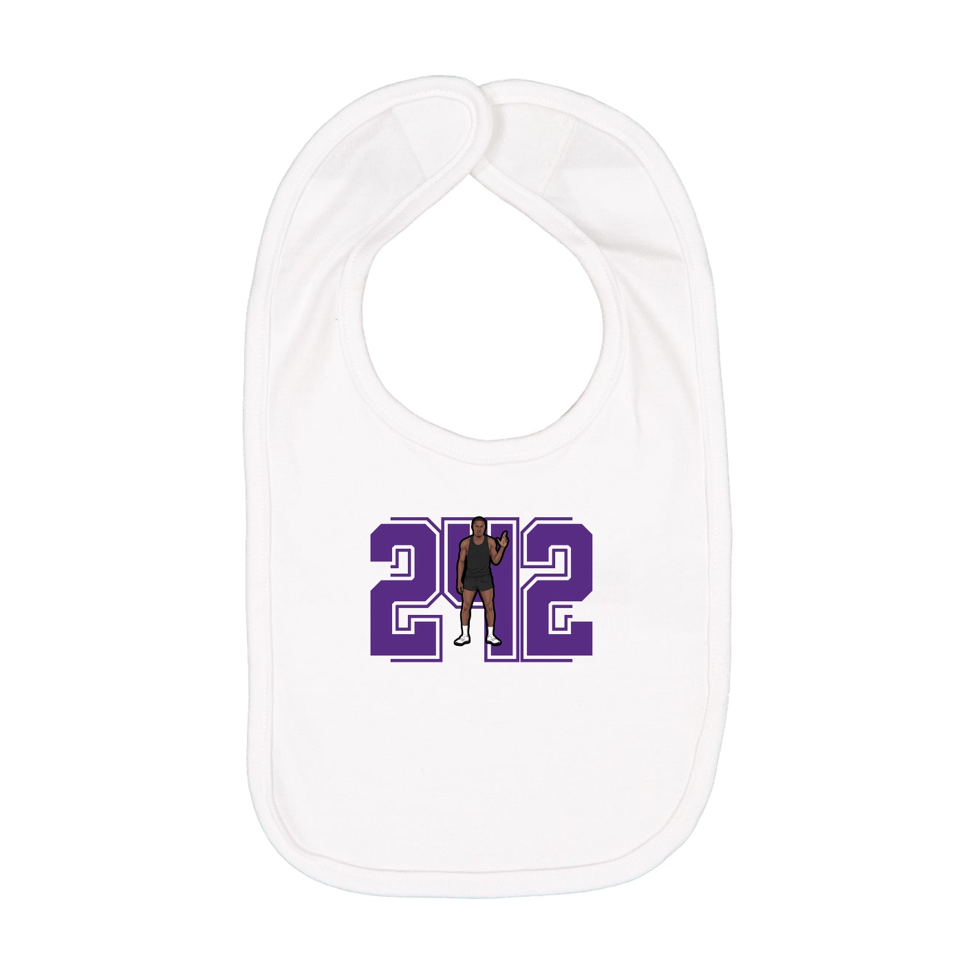 Infant Bib — Number in White