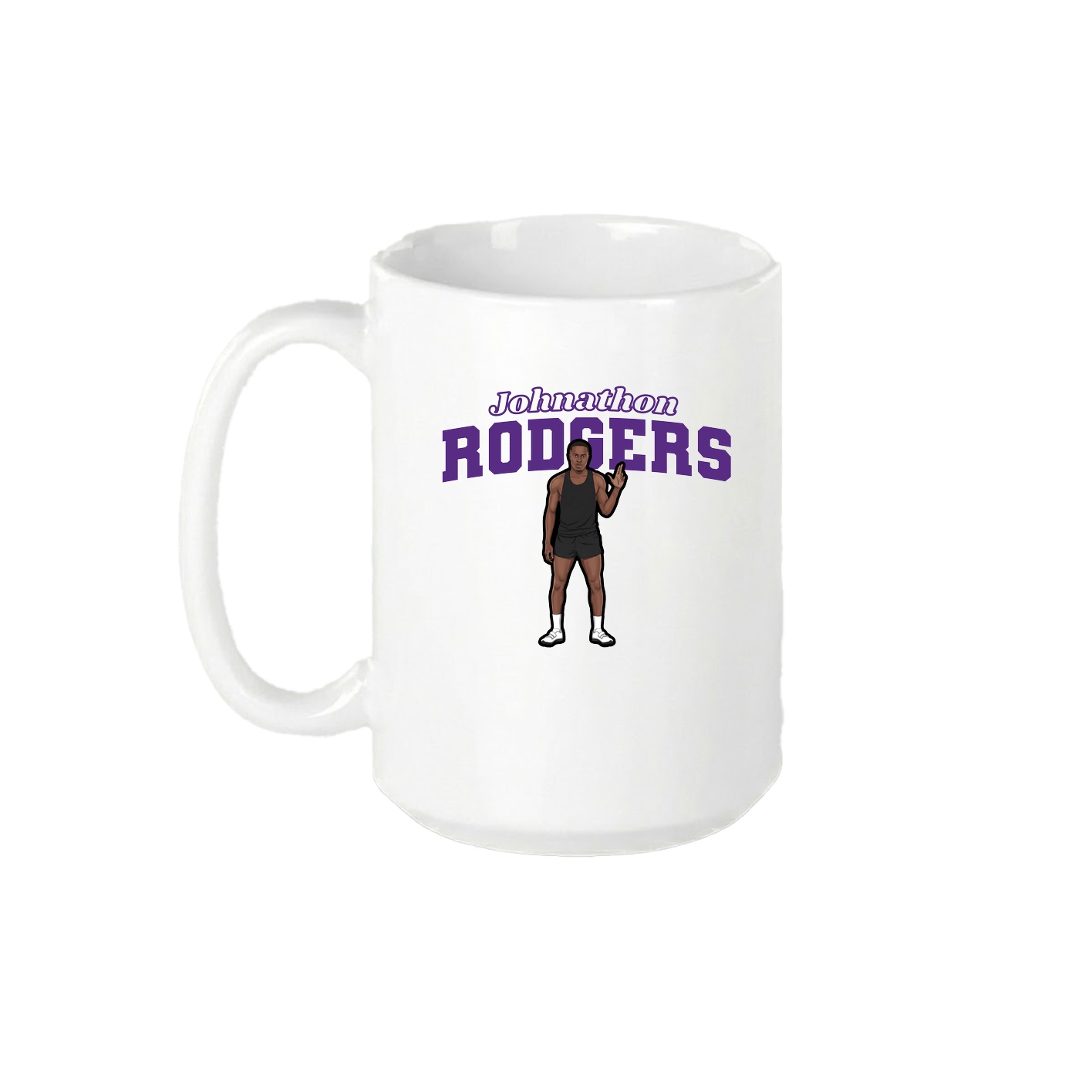 15oz Coffee Mug — Name Arch in White