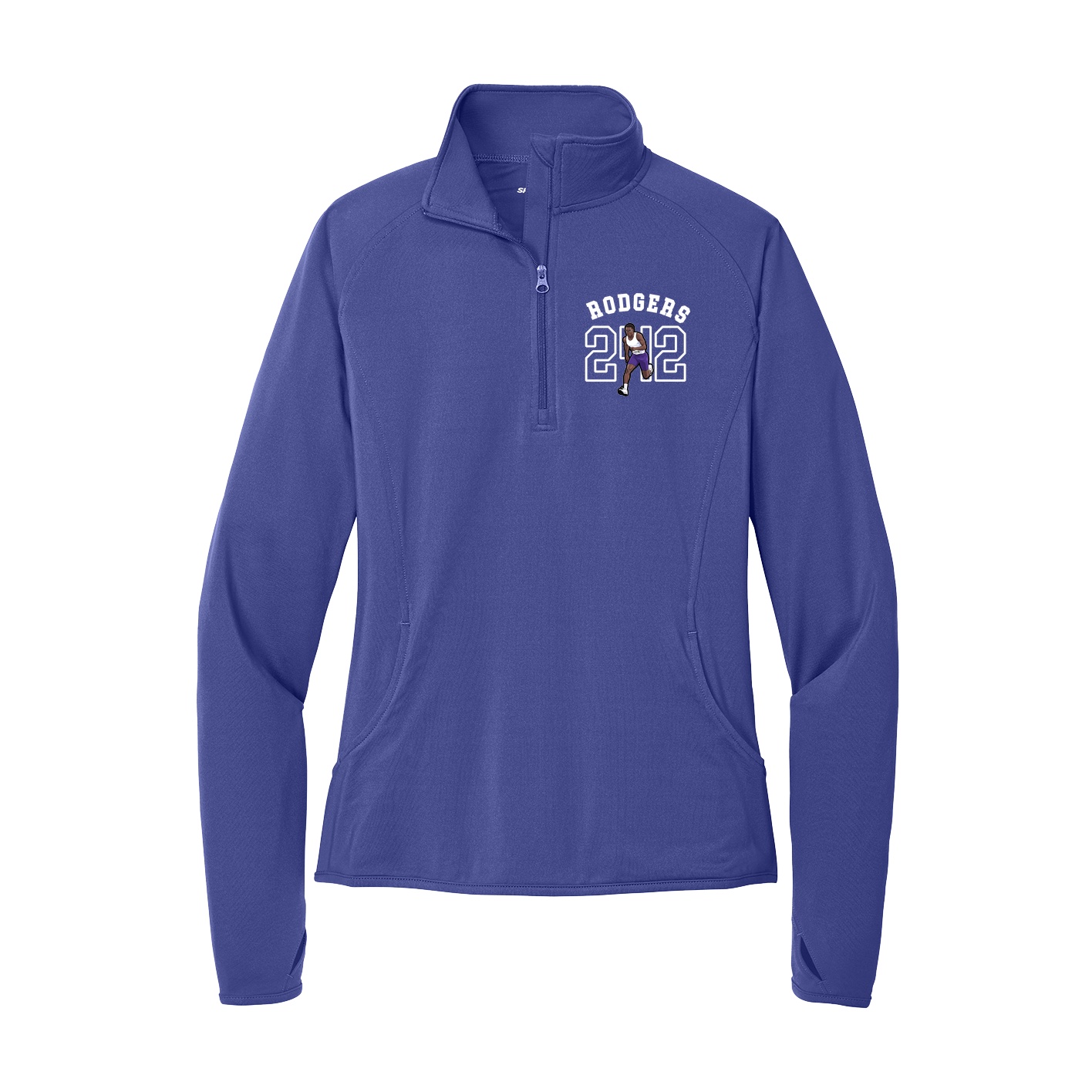 Women's Q-Zip Pullover — Shirsey Arch in Purple
