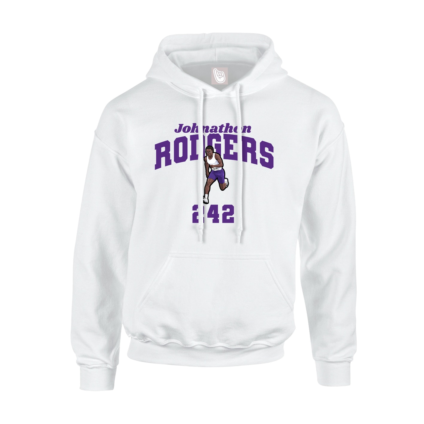 Youth Hoodie — Signature Arch in White