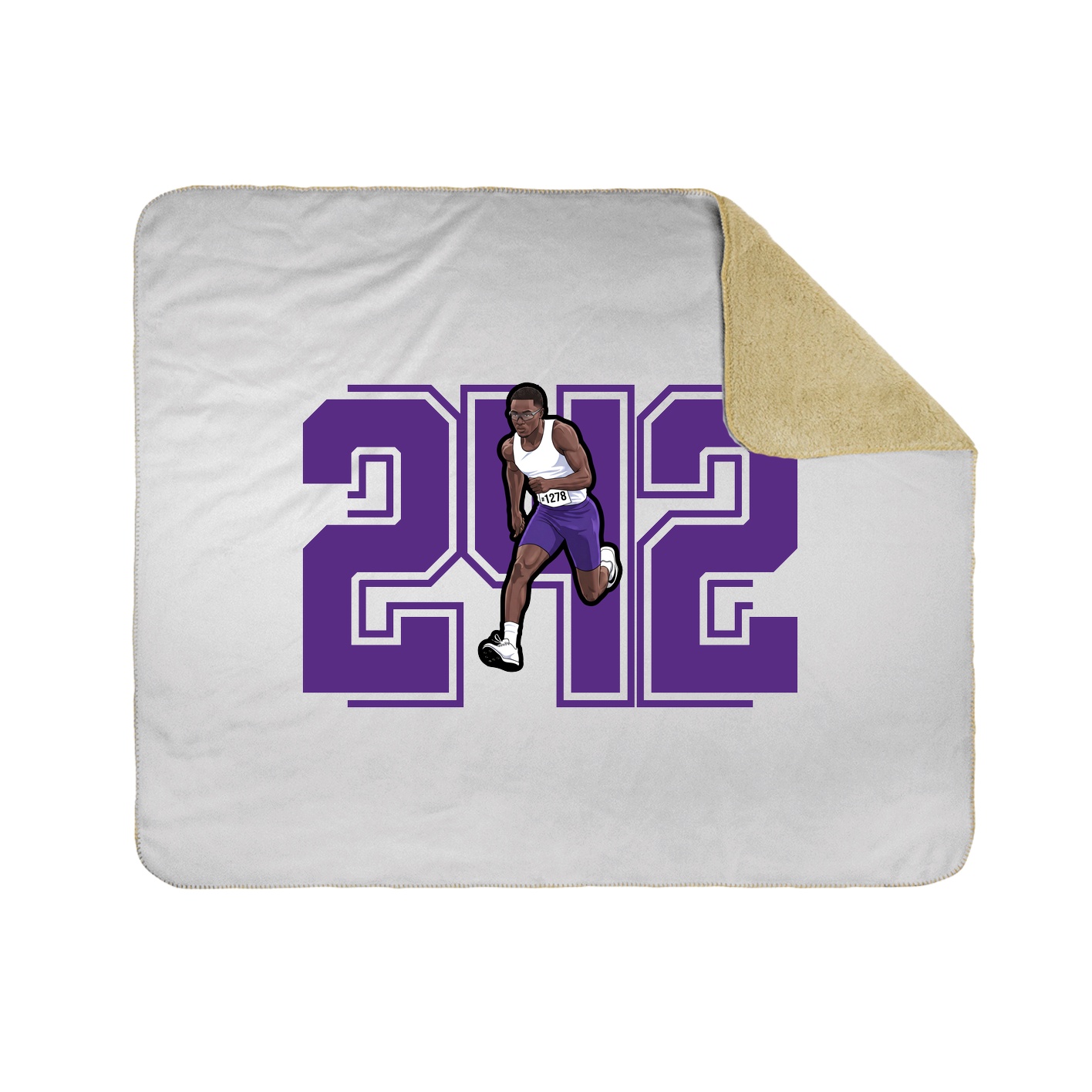 Throw Blanket — Number in White