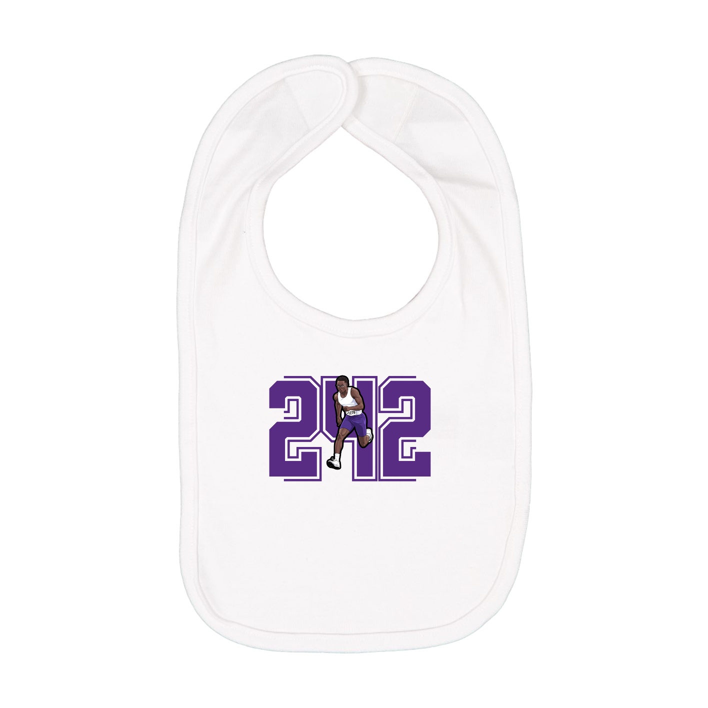 Infant Bib — Number in White