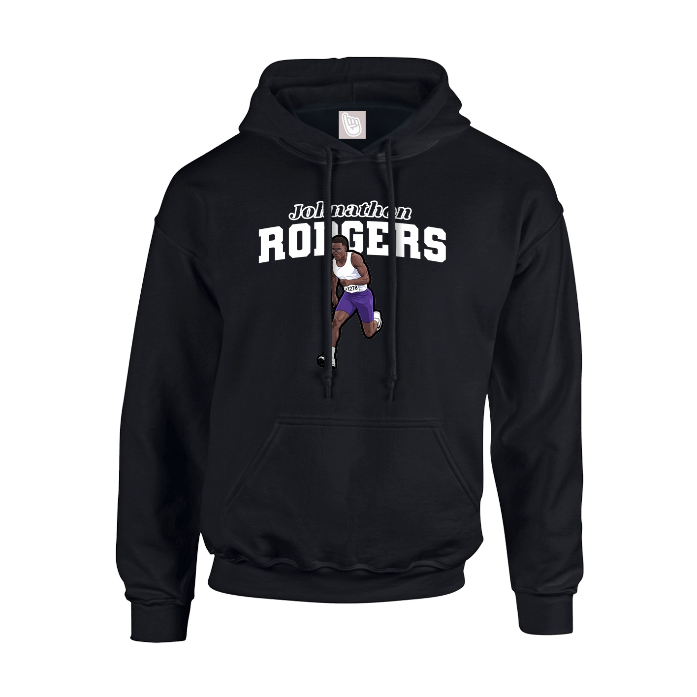Hoodie — Name Arch in Black